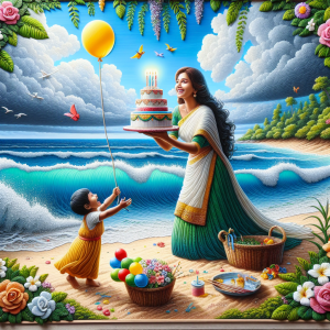 海绿意盎然海角陪妈妈过生日海角